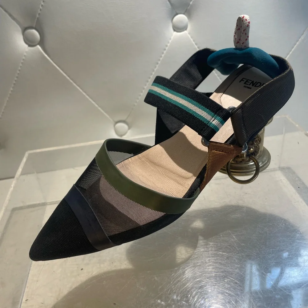 FENDI /shoes / FENDI / colibrí authentic sz 36.5 made in. Italy - Picture 7 of 16